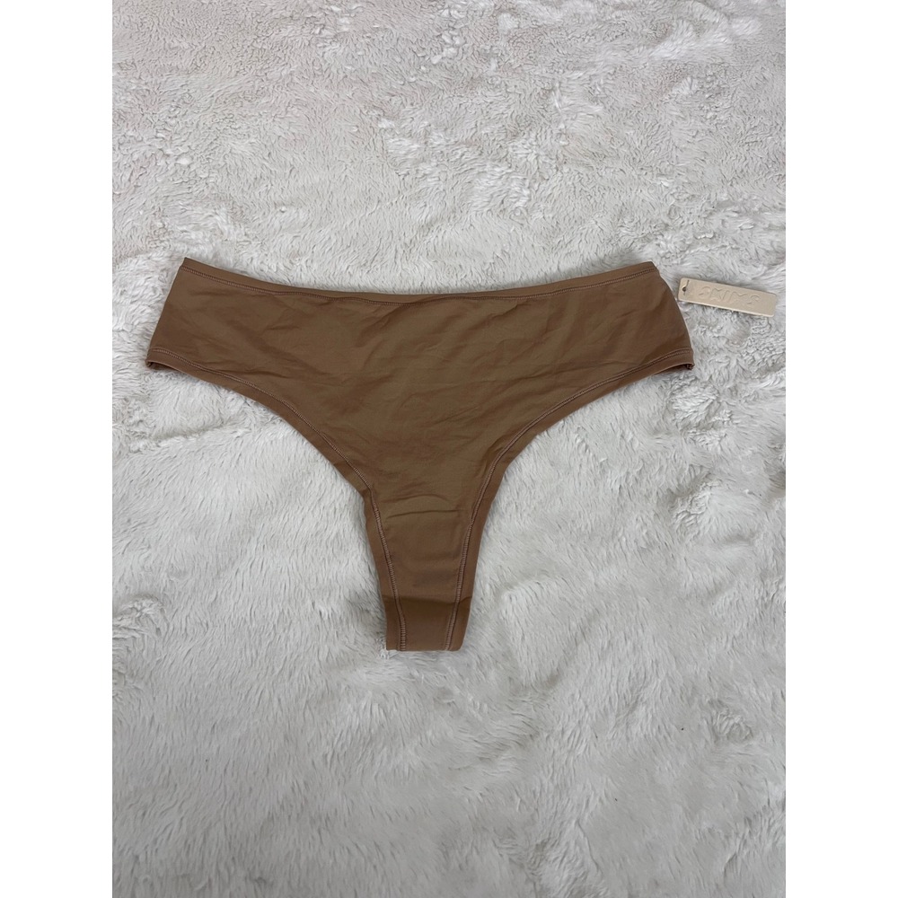 Skims Women's Fits Everybody Thong Sienna Brown PN-THG-2028 Plus Size 3X NWT